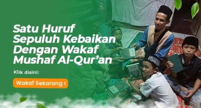 Gambar banner Wakaf Al-Quran Atas Nama Orangtua