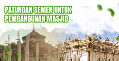 Gambar banner Hanya 50 ribu, Patungan Semen untuk Masjid Pelosok