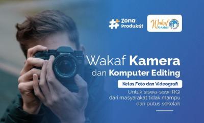 Gambar banner Wakaf Kamera dan Komputer Editing untuk Diklat Pemuda Usia Produktif
