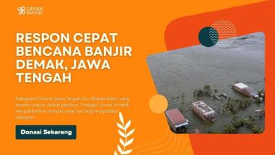 Gambar banner BANTU RESPON CEPAT BENCANA BANJIR DEMAK JAWA TENGAH