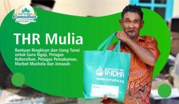 Gambar banner THR Mulia untuk Guru Ngaji, Marbot  Petugas Kebersihan
