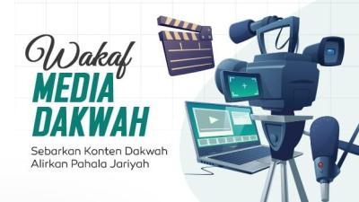Gambar banner Alirkan Sedekah Jariyah dengan Wakaf Media Dakwah
