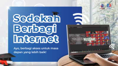 Gambar banner Sedekah Berbagi Internet Memberi Akses, Menyebar Manfaat