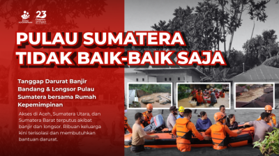 Gambar banner Tanggap Darurat Banjir  Longsor Sumatera Utara bersama Rumah Kepemimpinan