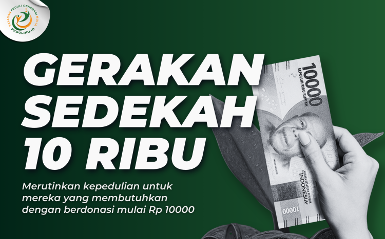 Banner program Gerakan Sedekah 10 Rbu