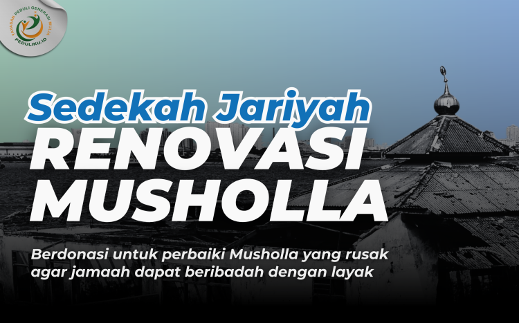 Banner program Sedekah Jariyah Renovasi Musholla
