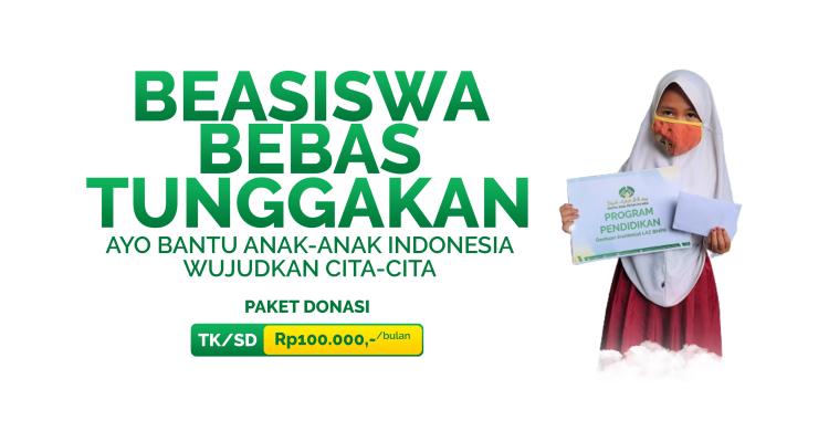 Banner program Beasiswa Bebas Tunggakan - TK-SD