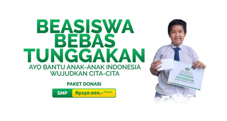 Banner program Beasiswa Bebas Tunggakan - SMP