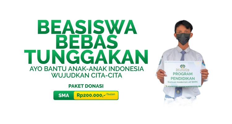 Banner program Beasiswa Bebas Tunggakan - SMA