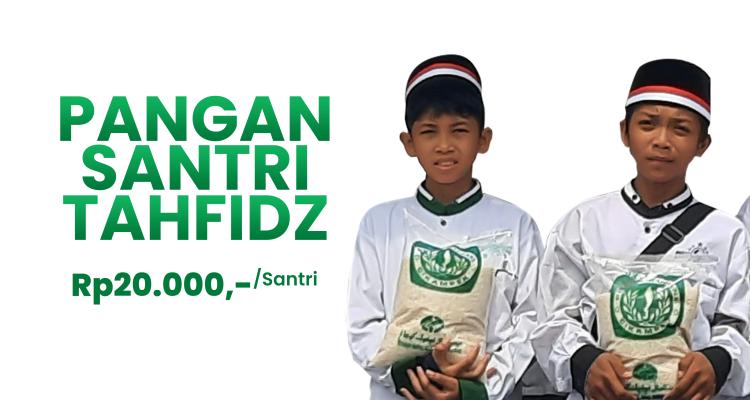 Banner program Sedekah Pangan Santri Tahfidz