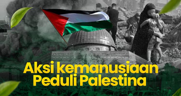 Banner program Aksi Kemanusiaan Peduli Palestina