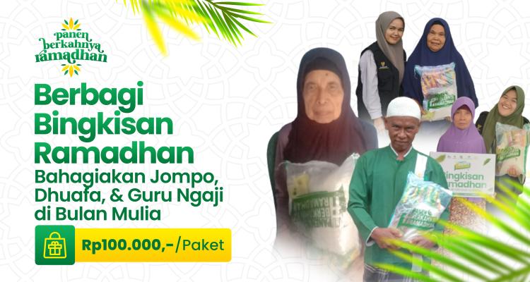 Banner program 10.000 Bingkisan Ramadhan untuk Dhuafa - Panen Berkahnya Ramadhan