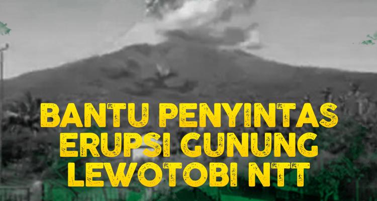 Banner program Peduli Erupsi Gunung Lewotobi NTT