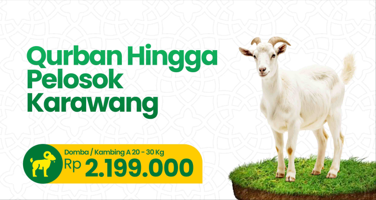 Banner program Qurban Village - Lokal Karawang - Domba-Kambing A 20-23kg