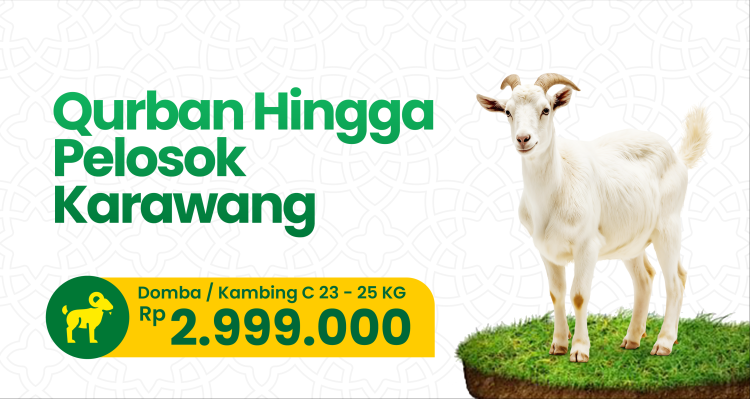 Banner program Qurban Village - Lokal Karawang - Domba-Kambing C 26-30kg