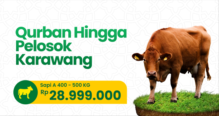 Banner program Qurban Village - Lokal Karawang - Sapi C 400-500kg