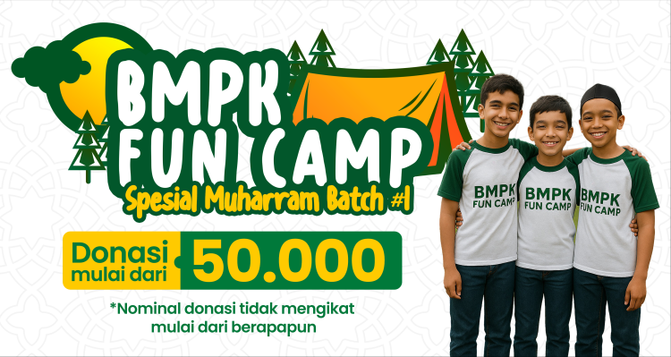 Banner program Sambut Muharram Bahagiakan Yatim di BMPK Fun Camp