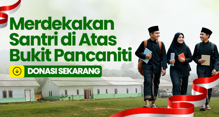 Banner program Merdekakan Santri di Atas Bukit Pancaniti