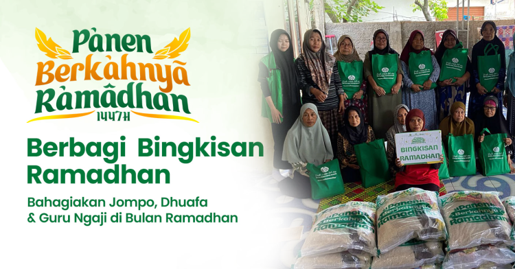 Banner program 10.000 Bingkisan Ramadhan untuk Dhuafa - Panen Berkahnya Ramadhan