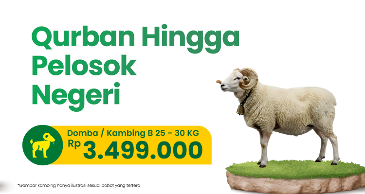 Banner program Qurban Village - Lokal Karawang - Domba B 25-30kg