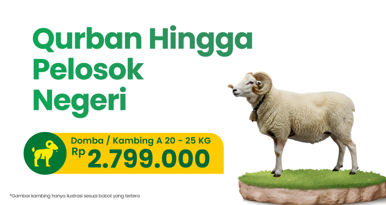 Banner program Qurban Village - Lokal Karawang - Domba-Kambing A 20-25kg