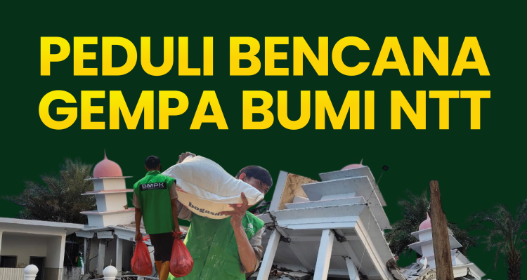 Banner program Bantu Penyintas Terdampak Bencana Gempa NTT