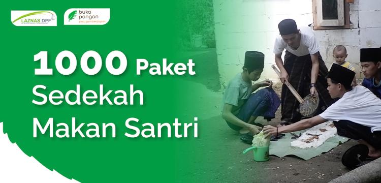 Gambar banner Berbagi 1000 Paket Sedekah Makanan Santri