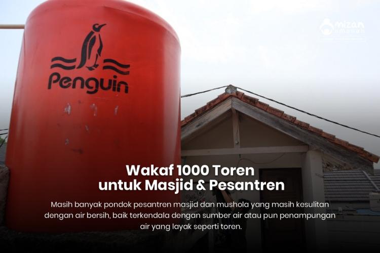 Gambar banner 100 Toren untuk Pesantren, Masjid, dan Mushola di Indonesia