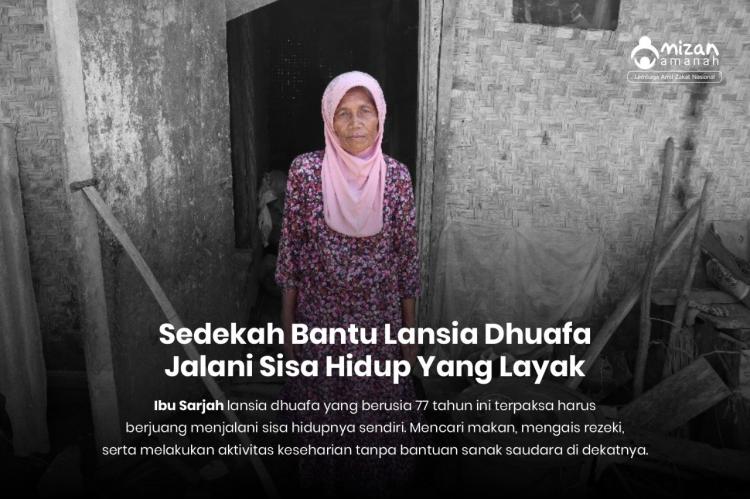 Gambar banner Sedekah Bantu Lansia Dhuafa Jalani Sisa Hidup Yang Layak