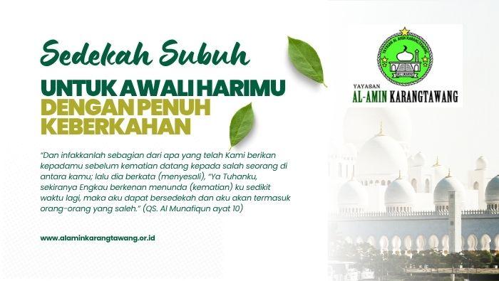 Banner program Sedekah Subuh untuk awali Harimu dengan Penuh Keberkahan