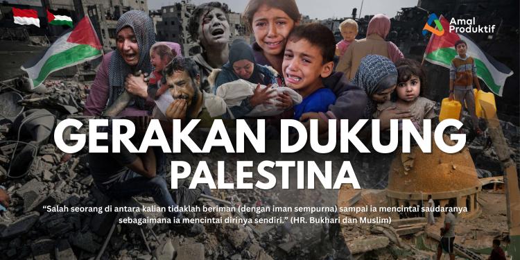 Banner program Amal Dukung Palestina
