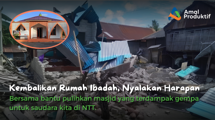 Banner program BANGKITKAN KEMBALI MASJID, PULIHKAN HARAPAN