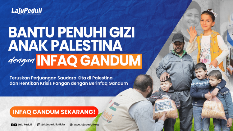 Gambar banner Hebatkan Aksi Nyata dengan Infaq Gandum  Palestina