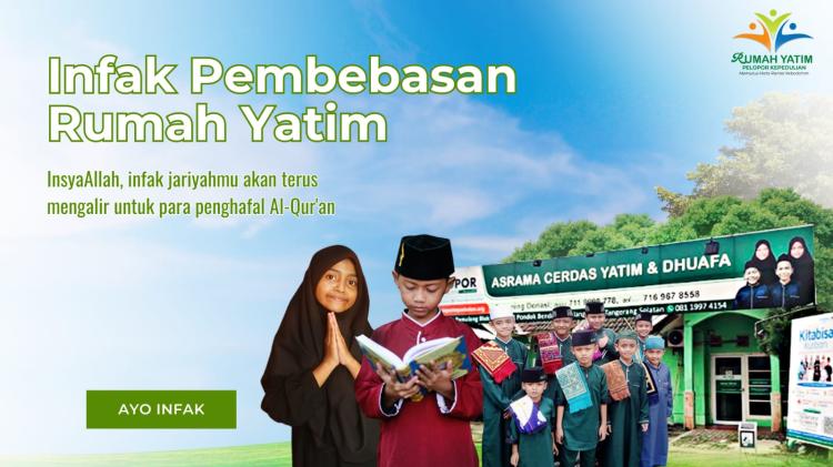 Gambar banner Infak Pembebasan Rumah Yatim Pelopor Kepedulian 