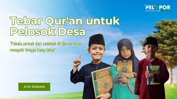 Banner program Tebar Quran Untuk Pelosok Desa