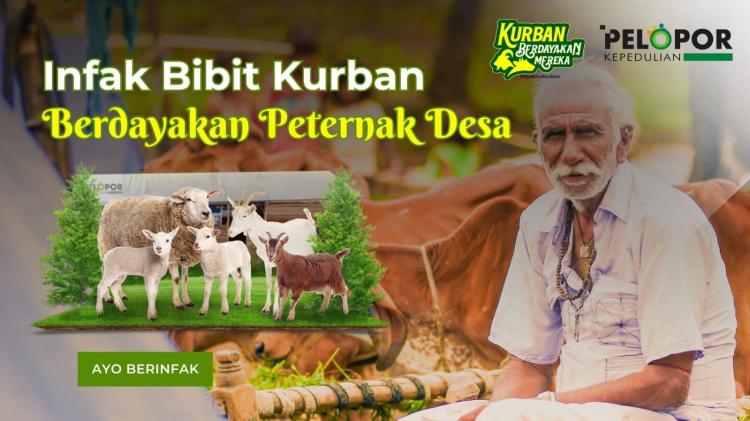 Banner program Infak Bibit Kurban untuk Peternak Desa