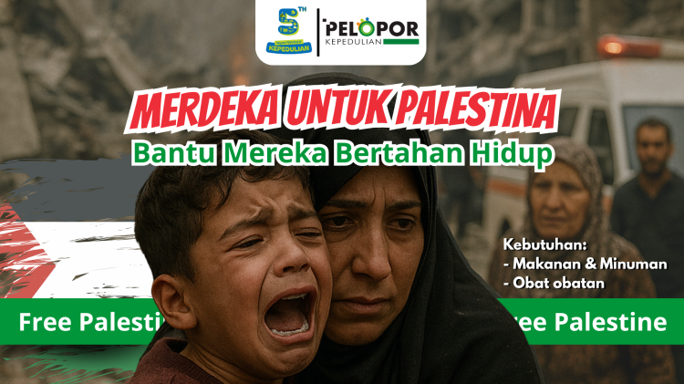 Banner program Merdeka Untuk Palestina