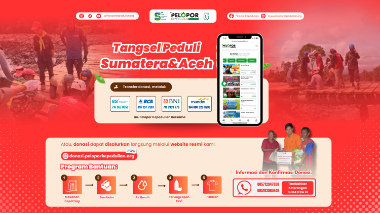 Gambar banner TANGSEL PEDULI SUMATERA DAN ACEH BERSAMA TANGSEL UPDATE