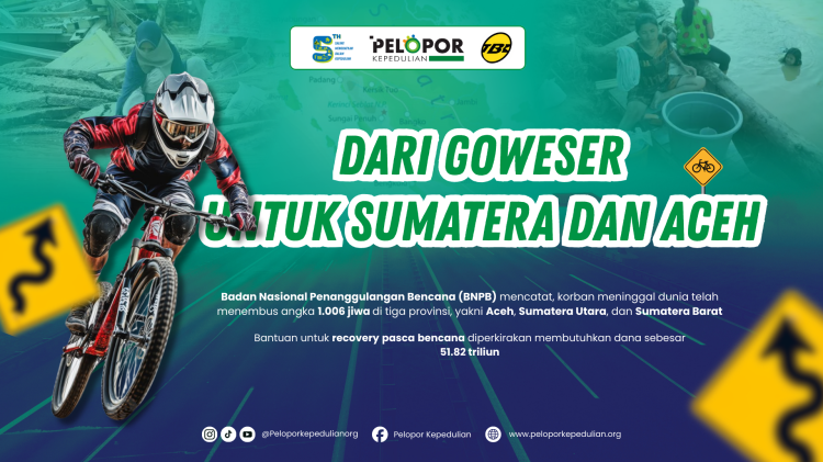 Banner program Dari Goweser Untuk Sumatera Aceh with TBK