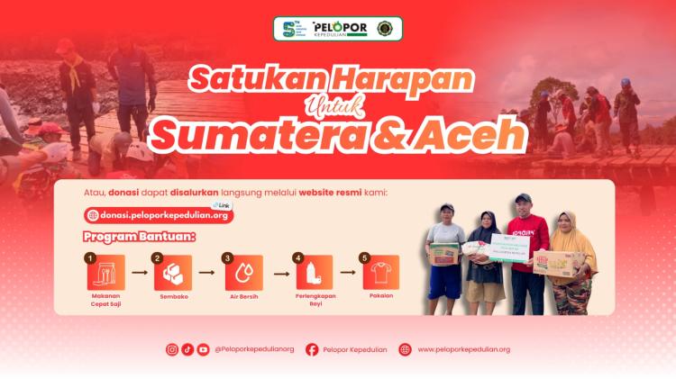 Banner program Kolaborasi Relawan Al-Ikhlas dan Pelopor Kepedulian