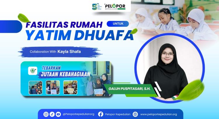 Banner program Bantuan Fasilitas Rumah Yatim ft Galuh Puspitasari SH