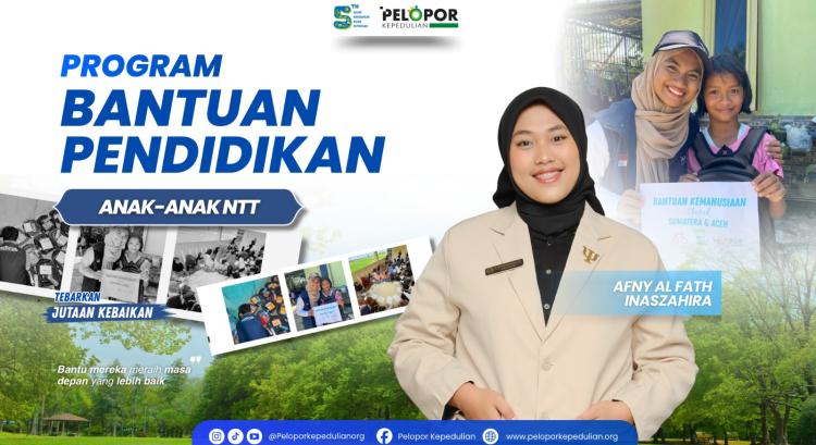 Gambar banner Bantuan pendidikan untuk anak-anak di NTT Ft Afny Al Fath Inaszahira