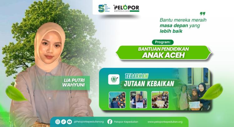 Gambar banner Bantuan pendidikan untuk anak-anak di Aceh Ft Lia Putri Wahyuni