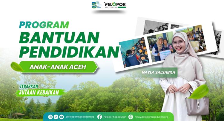 Gambar banner Bantuan Pendidikan Anak-anak Di aceh Ft Nayla Salsabila 