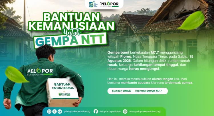 Gambar banner Bantuan kemanusiaan untuk gempa ntt