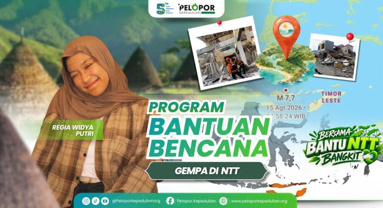 Banner program Bantuan Kemanusiaan Untuk Gempa NTT Ft Regia Widya Putri