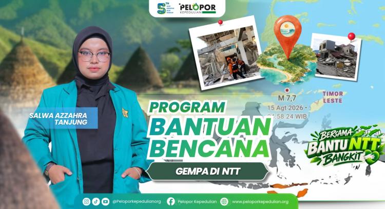 Banner program Bantuan Kemanusiaan Untuk Gempa NTT Ft Salwa Azzahra Tanjung