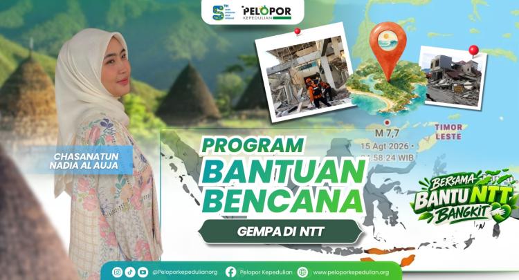 Gambar banner Bantuan kemanusiana untuk gempa ntt ft chasanatun nadia al auja