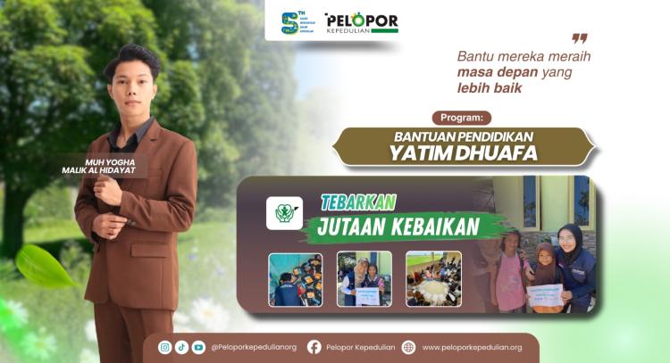 Gambar banner Bantuan pendidikan untuk Yatim dan Dhuafa ft Muh Yogha Malik Al Hidayat 