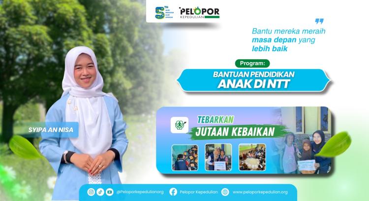 Gambar banner Bantuan pendidikan untuk anak-anak di NTT ft Syipa An Nisa 